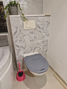 Photo de galerie - Pose de faux carrelage 