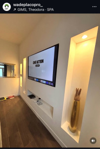Photo de galerie - MEUBLE Tv décoratif en Placo entièrement personnalisable 