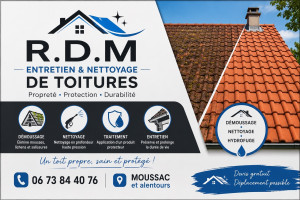 Photo de galerie - Entretien et travaux de toiture : nettoyage, réparation et rénovation. Travail sérieux et soigné, intervention chez les particuliers et professionnels. Devis gratuit, déplacement.