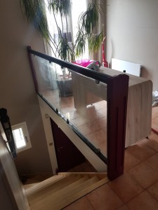 Photo de galerie - Pose de renbarde de  sécurité  escalier 