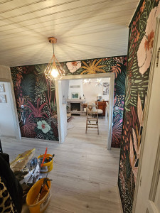 Photo de galerie - Pose d'un papier peint panoramique 