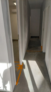 Photo de galerie - Montage cloison BA13 sur ossature métallique