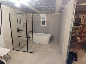 Photo de galerie - Douche à l italienne réalisée par mes soins en cours de chantier 