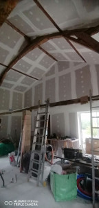 Photo de galerie - Pose placo et bandes
