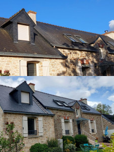 Photo de galerie - Nettoyage et pulvérisation d'un anti mousse de protection 