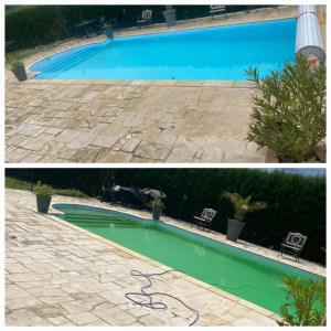Photo de galerie - Traitement piscine eau verte 