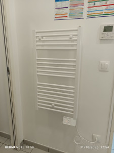 Photo de galerie - Installer et placement de séche serviette 