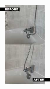 Photo de galerie - Renouvellement de joint silicone de baignoire