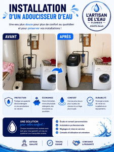 Photo de galerie - Traitement de l'eau/ Protection des appareils sanitaires . Installation adoucisseur !