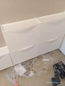 Photo de galerie - Installation meuble chaussures Ikea