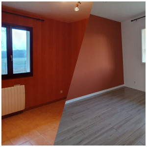 Photo de galerie - Peinture et pose de parquet stratifié 