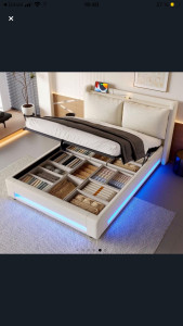 Photo de galerie - Lit deux places, chambre à coucher les multicolore Avec télécommande