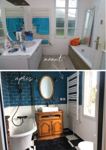 Photo de galerie - Salle de bain avant/après