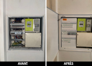 Photo de galerie - Remplacement Tableau Électrique LEGRAND pour SCHNEIDER