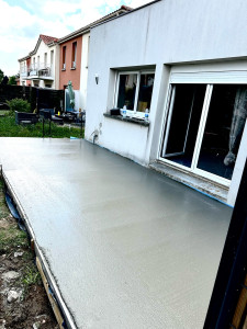 Photo de galerie - Terrasse en béton de 20 m² réalisé sur Saint Philbert de Grand lieu 