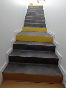 Photo de galerie - Pose pvc escalier 