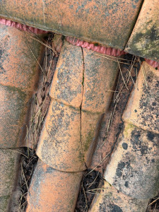 Photo de galerie - Suite et gros plan sur l'état de la couverture basque a Bayonne