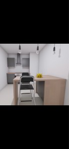 Photo de galerie - Simulation en 3 d de la future cuisine. 