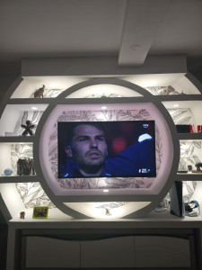 Photo de galerie - Meuble tv personnalisé, réalisé en placo