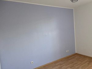 Photo de galerie - Mise en peinture murs et plafond, avec mur couleur bleu Angelique 