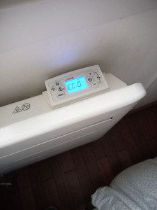 Photo de galerie - Tirage d'une ligne de tableau électrique et branchement du radiateur 