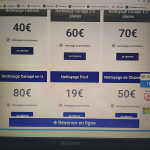 Photo de galerie - Grille tarifaire pour le nettoyage en profondeur des canapés 