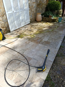 Photo de galerie - Nettoyage haute pression terrasse 