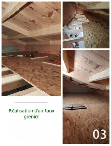 Photo de galerie - Fabrication/ pose faux grenier/ scellement chimique 

Support : brique 