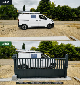 Photo de galerie - Pose portail et motorisation 