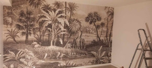 Photo de galerie - Pose de papier peint dans mon logement 