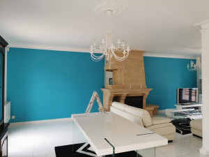 Photo de galerie - Toile de verre avec deux couches peinture deco 