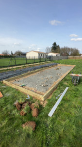 Photo de galerie - Réalisation d'un terrain de pétanque 