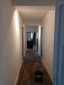 Photo de galerie - Relisage complet, réparation d angles  pour peinture finition velours .