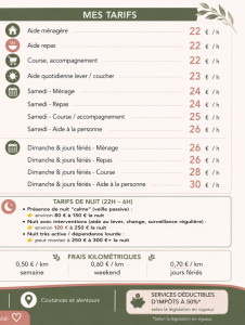 Photo de galerie - Mes tarifs 