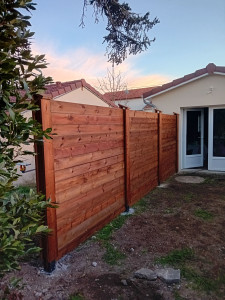 Photo de galerie - Palissade Pin marron 