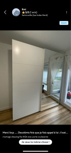 Photo de galerie - Dressing avec portes coulissante,tiroirs,tringles et étagères 