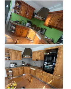 Photo de galerie - Rénovation cuisine complète en chêne 