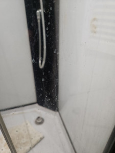 Photo de galerie - Nettoyage d'une porte de douche