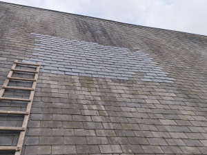 Photo de galerie - Démontage d une vérriére,remise en place d ardoise 