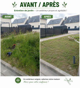 Photo de galerie - Débroussaillage d'un devant de maison