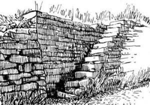 Photo de galerie - Dessin mur en pierre avant réalisation