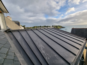 Photo de galerie - Couverture à joint debout en alu préfa