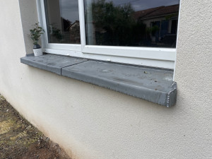 Photo de galerie - Appuis de fenêtre zinc quartz