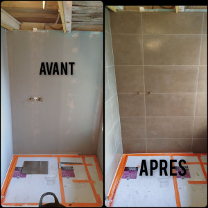 Photo de galerie - Pose de faïence 40x80 