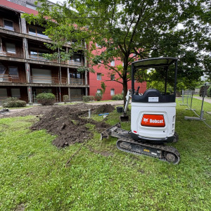 Photo de galerie - Installation de réseaux VRD provisoire pour pchantier