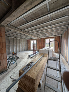 Photo de galerie - Voici un chantier avant la pose de l'aine de verre 