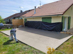 Photo de galerie - Réalisation d’une dalle de terrasse 