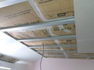 Photo de galerie - Création plafond  en plaque de platres
plus isolation 