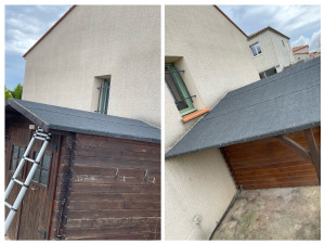 Photo de galerie - Remplacement étanchéité toit abri de jardin 
