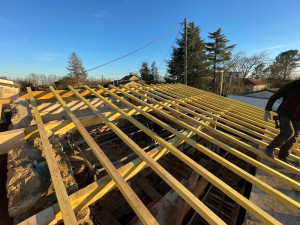 Photo de galerie - Rénovation d'une charpente en cour